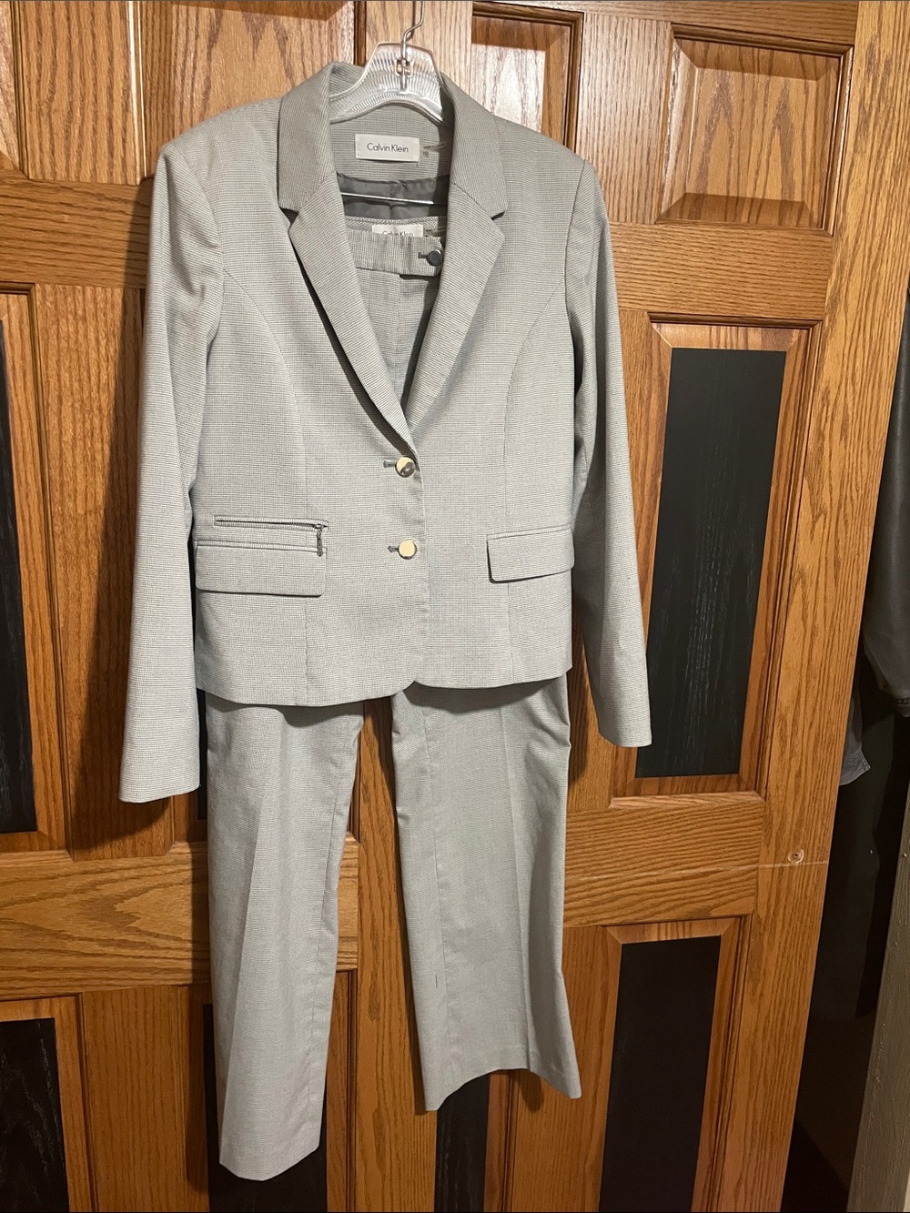 Calvin Klein Light Gray Women's Two-Piece Suit